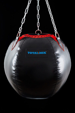 Груша боксерская  TOTALBOX шар черная с красным